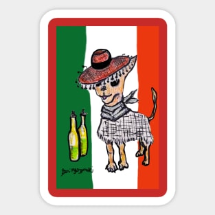 Cinco de Mayo Chihuahua  Edition Sticker